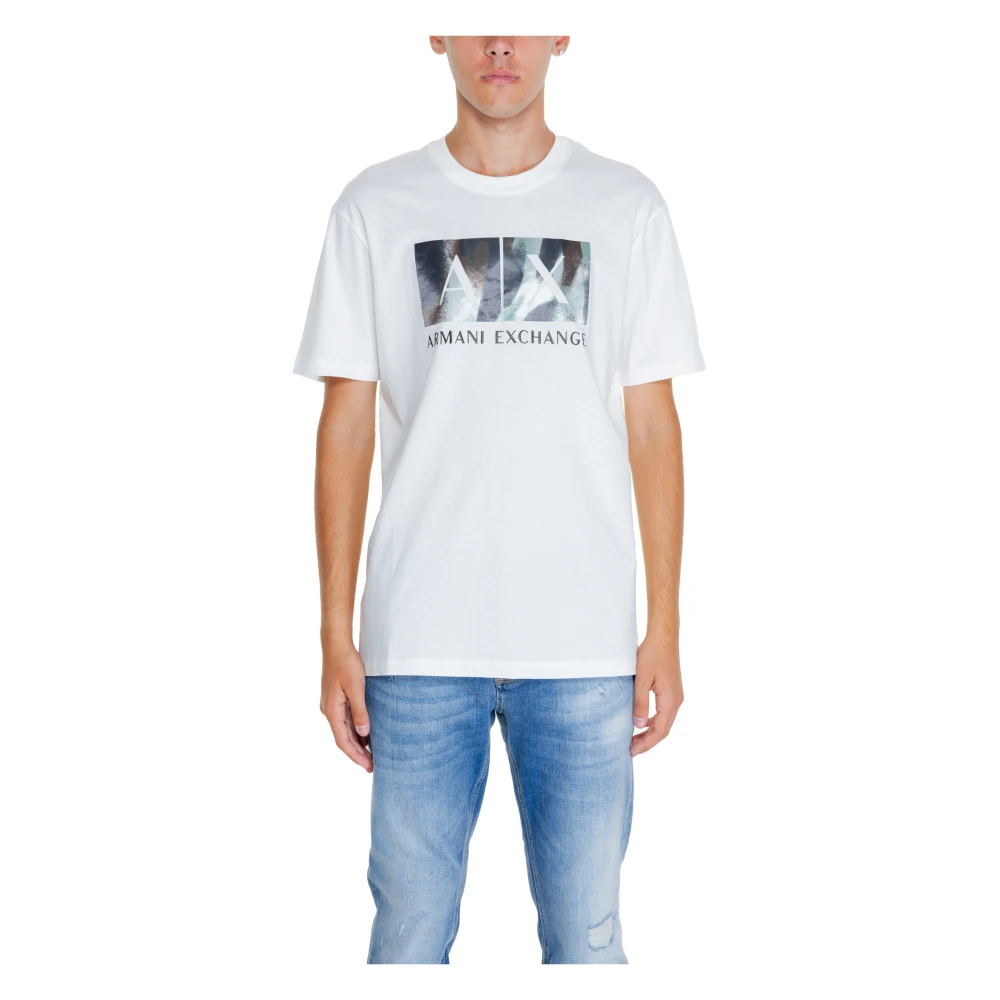 Armani Exchange Heren T-shirt Polo Herfst Winter Collectie White Heren