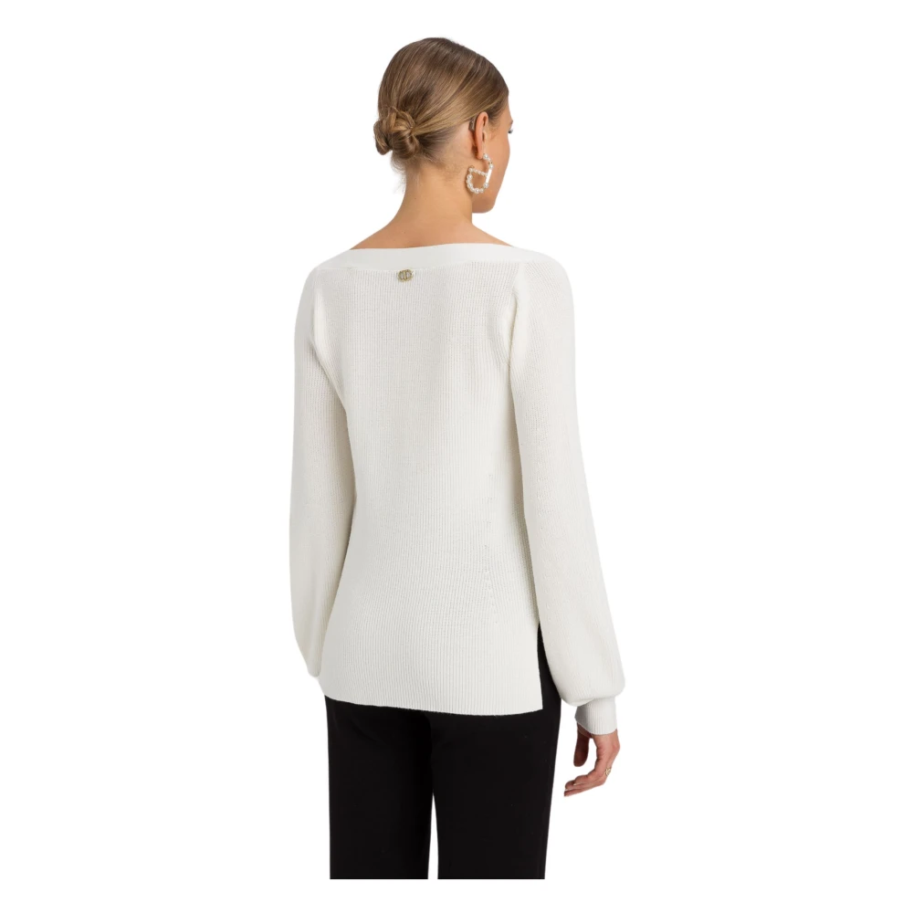 Twinset Stijlvolle Sweaters met V-hals White Dames