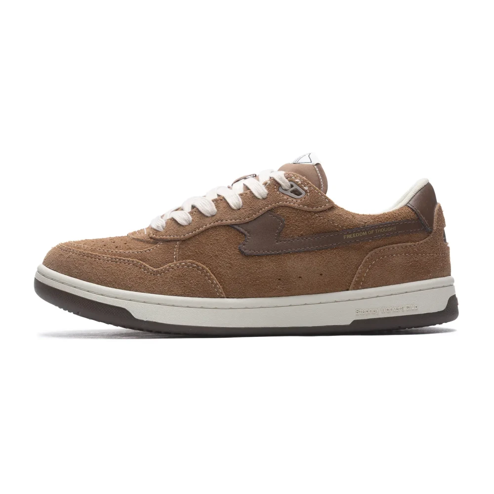 S.w.c. Stepney Workers Club Bruine Geo-Gemengde Sneakers Elegante Sportieve Look Heren Schoenen