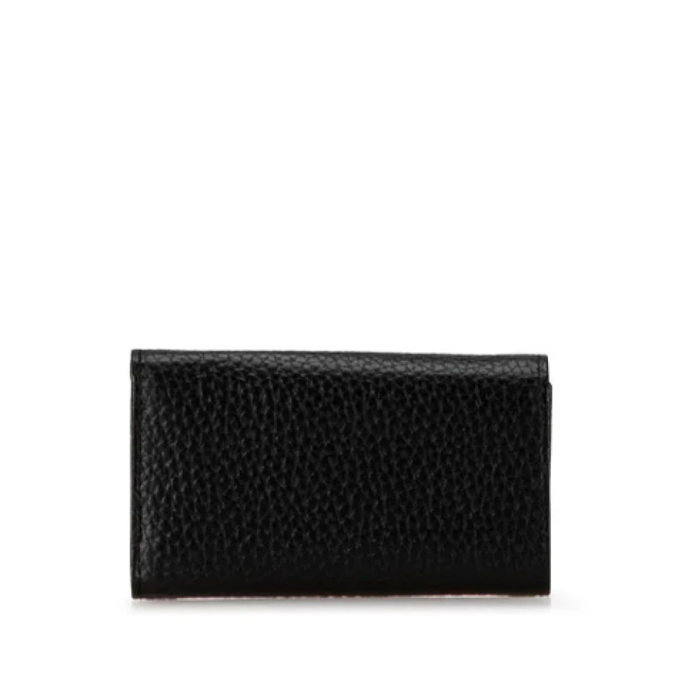 Salvatore Ferragamo Pre-owned Leather key-holders Black Dames