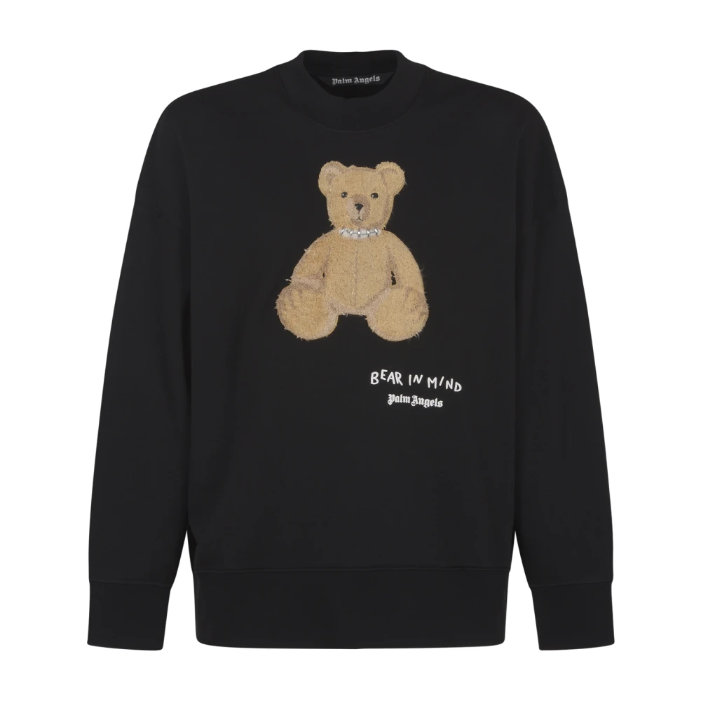 Palm Angels Bear in Mind Crew Shirt Black Heren