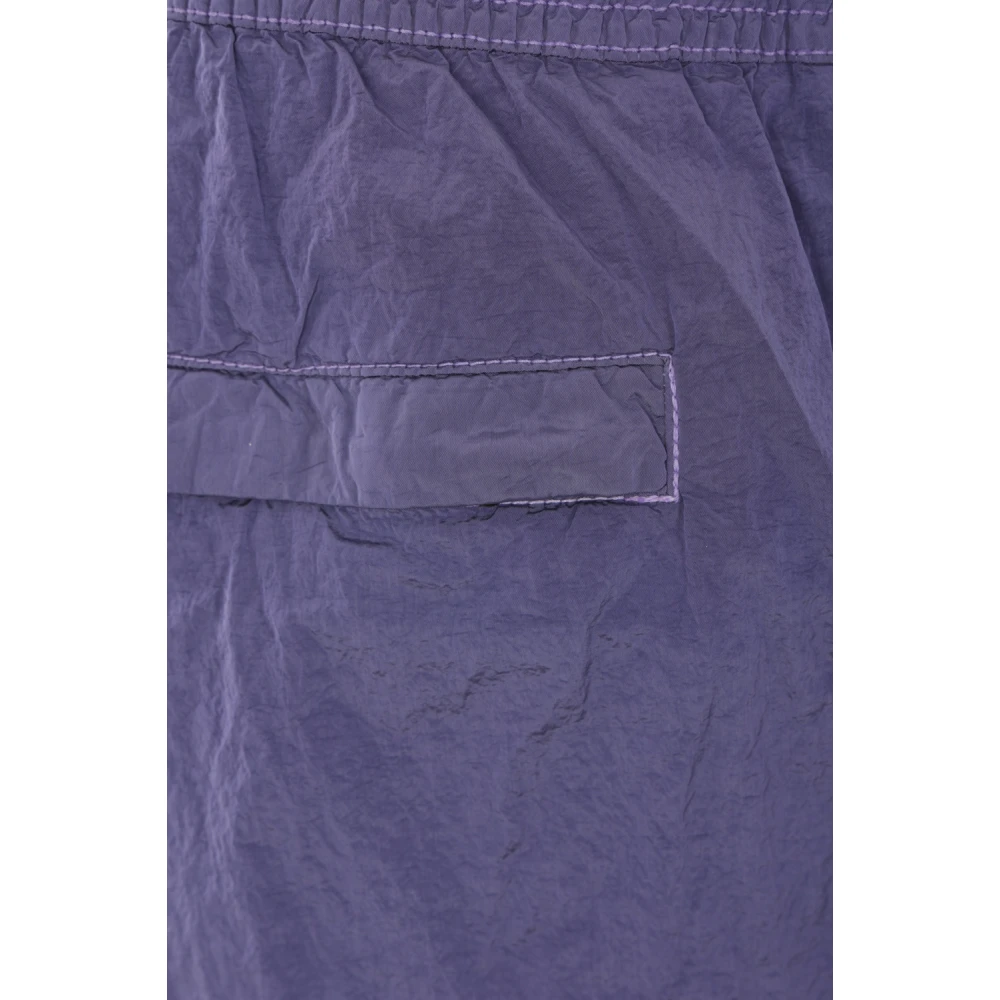 Stone Island Lavendel Nylon Zwemkleding met Logopatch Purple Heren