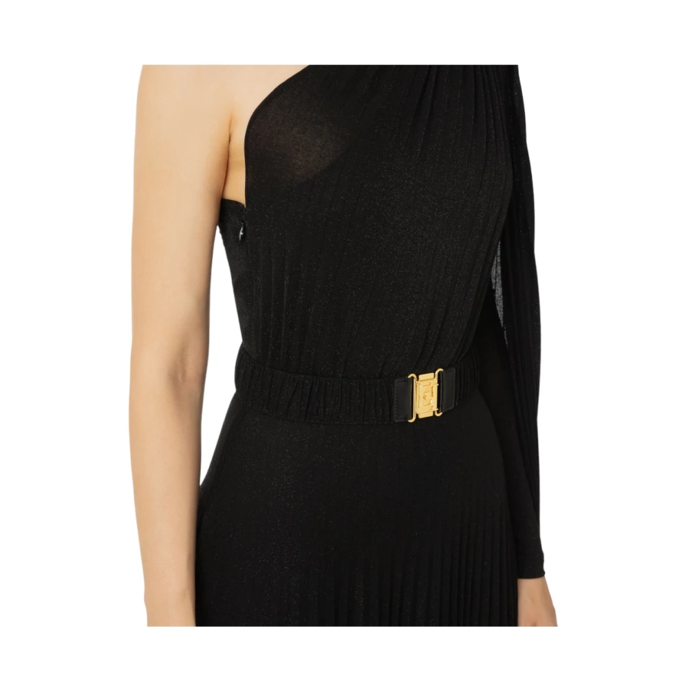 Elisabetta Franchi Jurk met Riem Black Dames