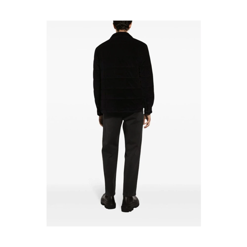 Dolce & Gabbana Zwarte broek met hoge taille en taps toelopende pijpen Black Heren