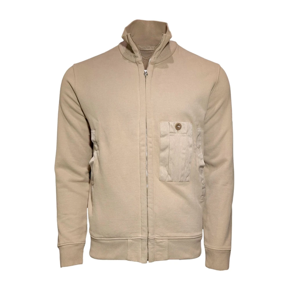 Ten C Men's Beige Sweatshirts & Hoodies