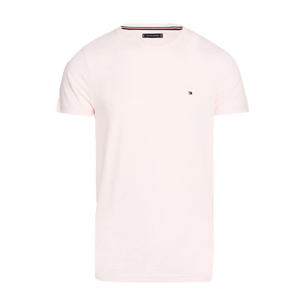 TOMMY HILFIGER Heren Polo's & T-shirts Stretch Slim Fit Tee Lichtroze