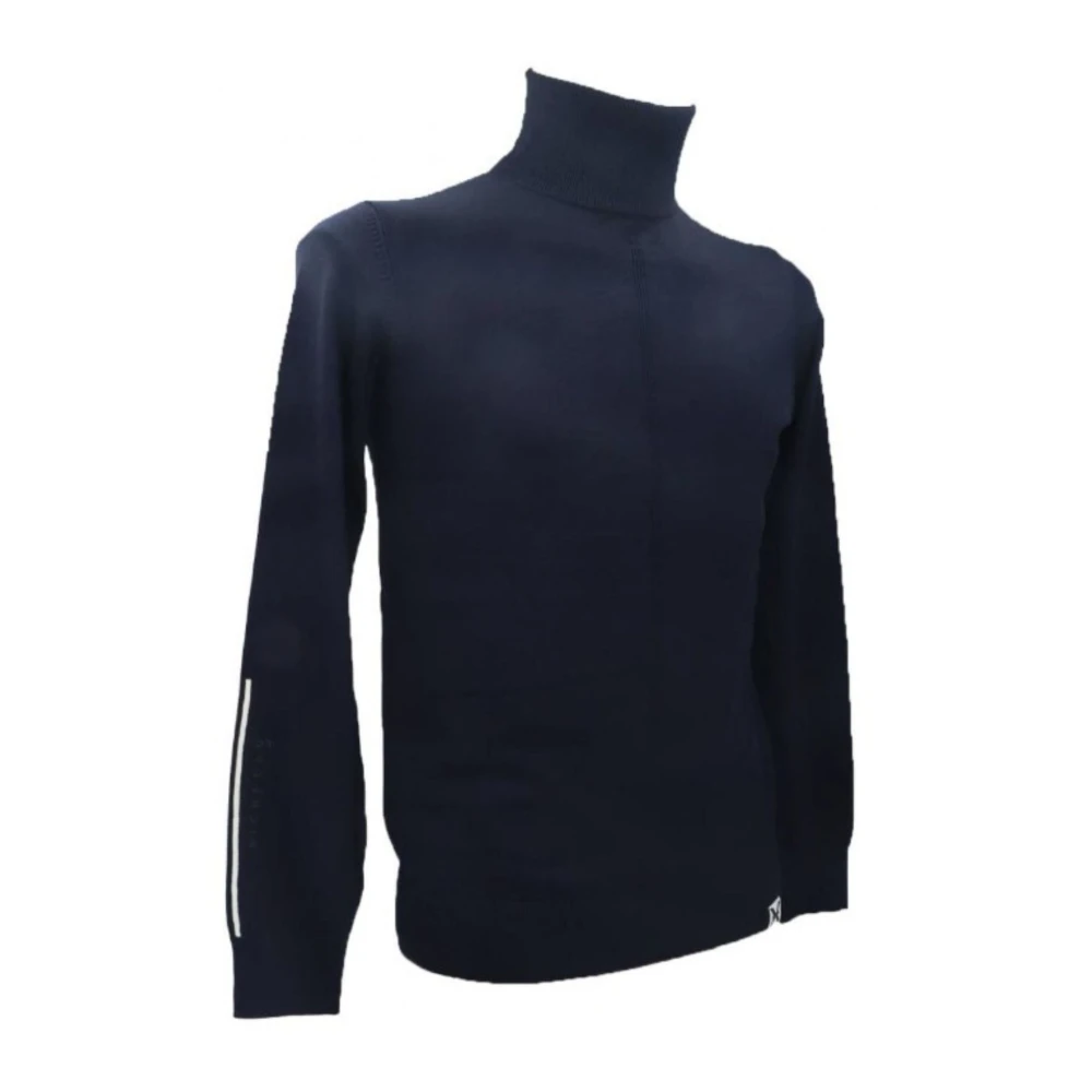 John Richmond Stijlvolle Dolcevita Sweater voor Mannen Blue Heren