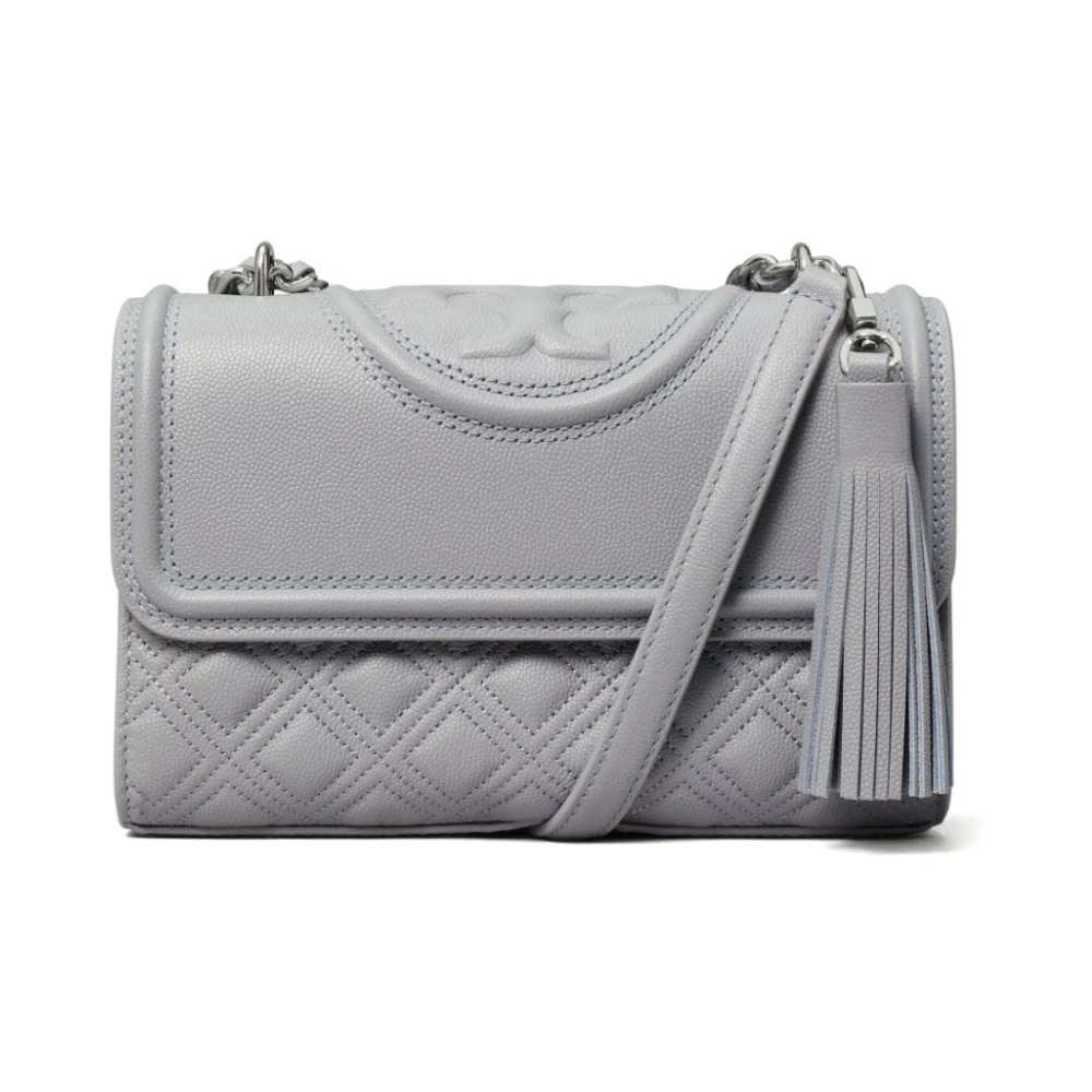 TORY BURCH Grijze Leren Gewatteerde Schoudertas Gray Dames