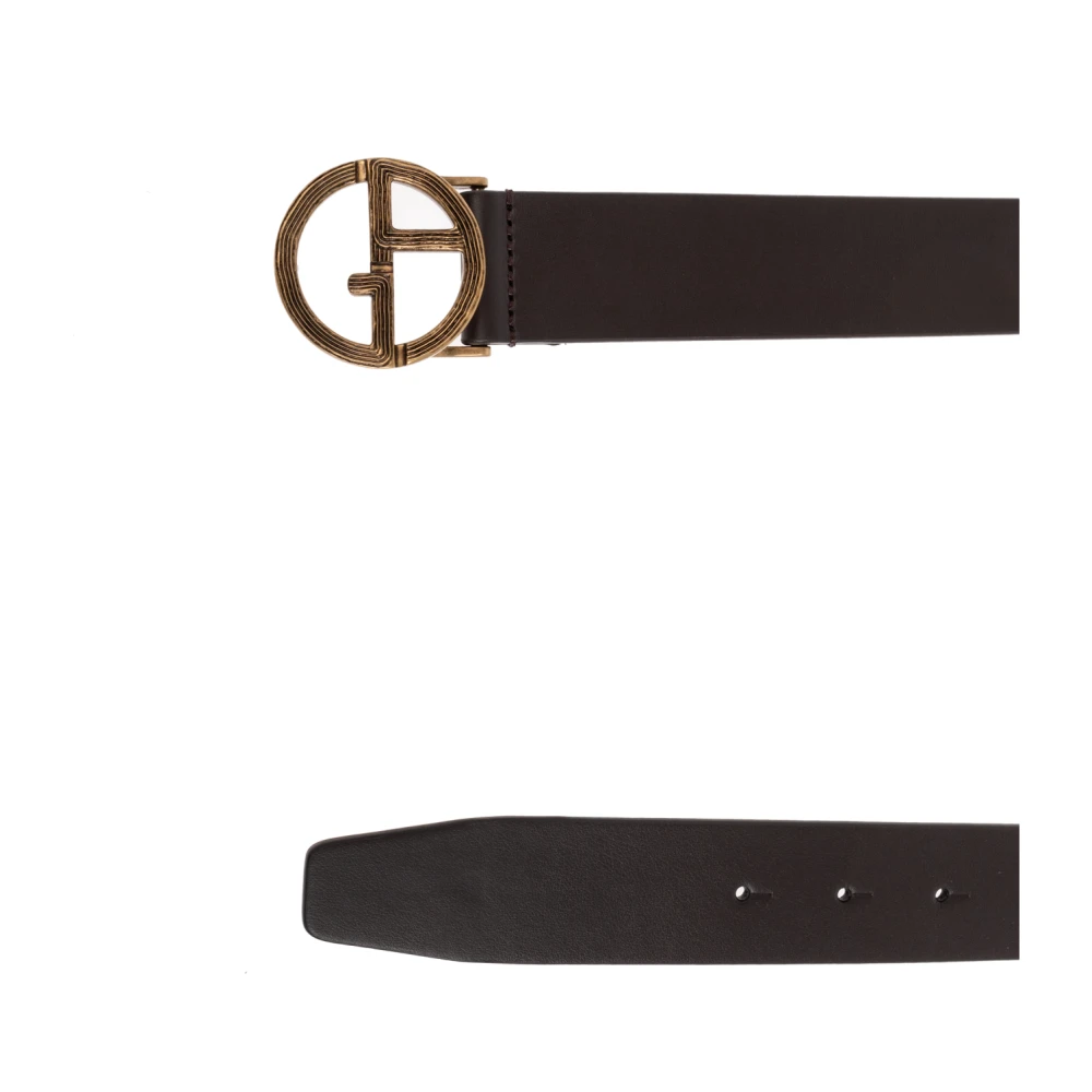 Giorgio Armani Leren riem Brown Heren