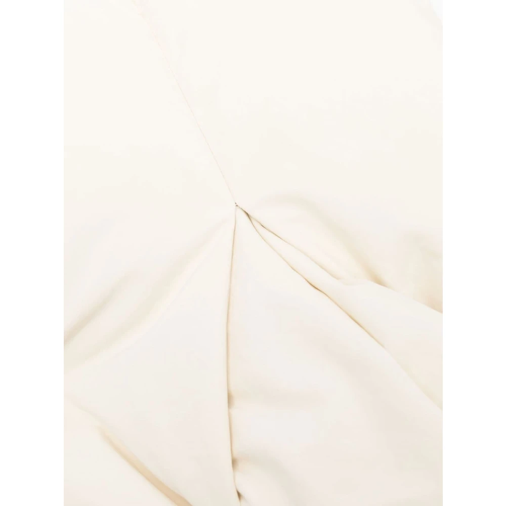 Jil Sander Witte Sjaal Gewatteerd Logo Patch Ontwerp White Dames