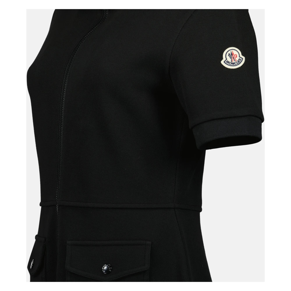 Moncler Zwarte Jurk met Rits Lente-Zomer 2025 Black Dames