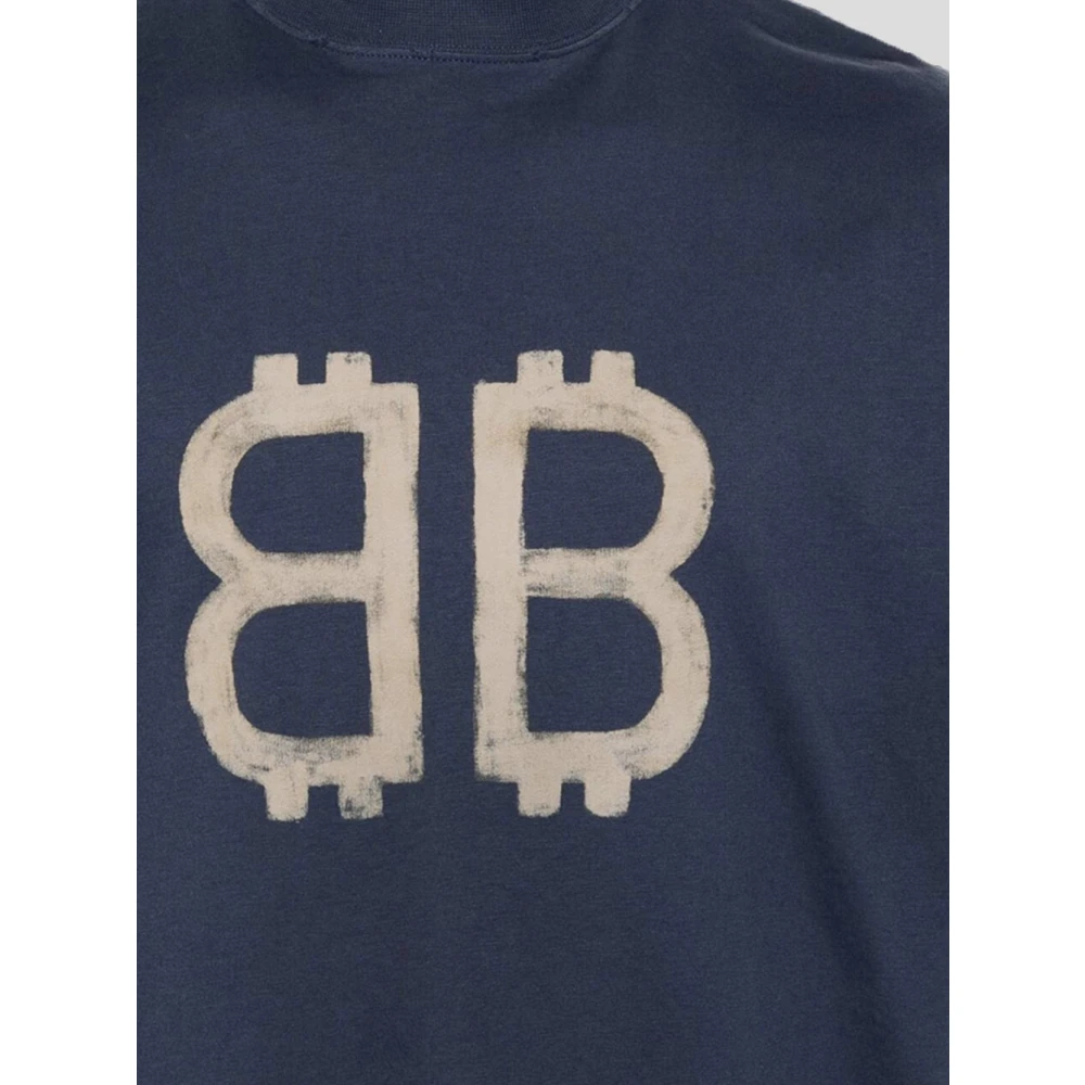 Balenciaga Tee Fashion Blue Heren