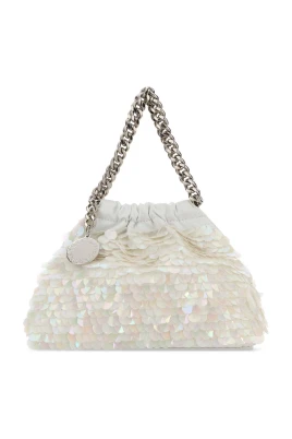 Falabella Mini Sequin-Embellished Drawstring Bag
