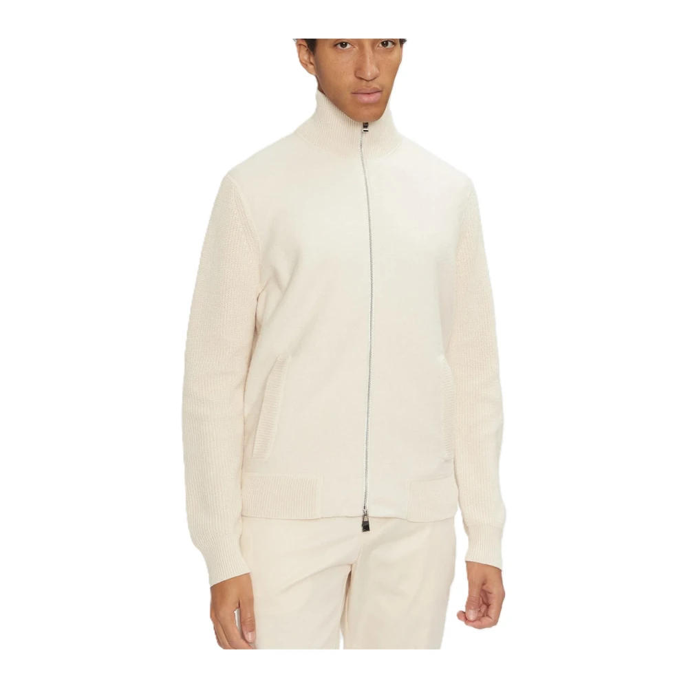 Boss Witte Lana Cardigan Emeraviglio White Heren