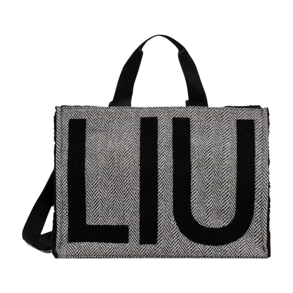 LIU JO shopper bag Check Tote Bag L Nero - Image 2