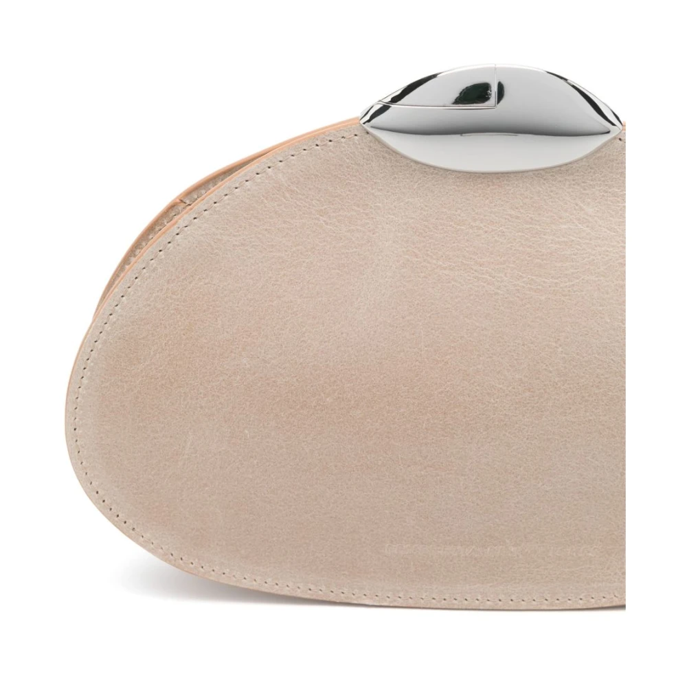 Benedetta Bruzziches Beige Magnetische Schoudertas met Vak Beige Dames