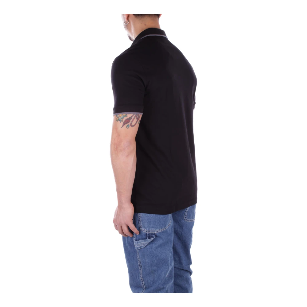 Hugo Boss Zwart Logo Front Polo Shirt Black Heren