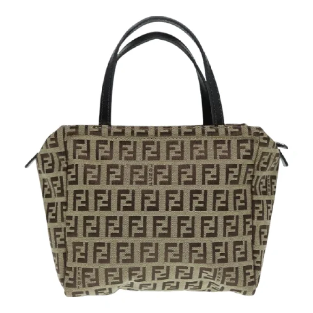 Fendi Vintage Pre-owned Canvas handbags Beige Dames