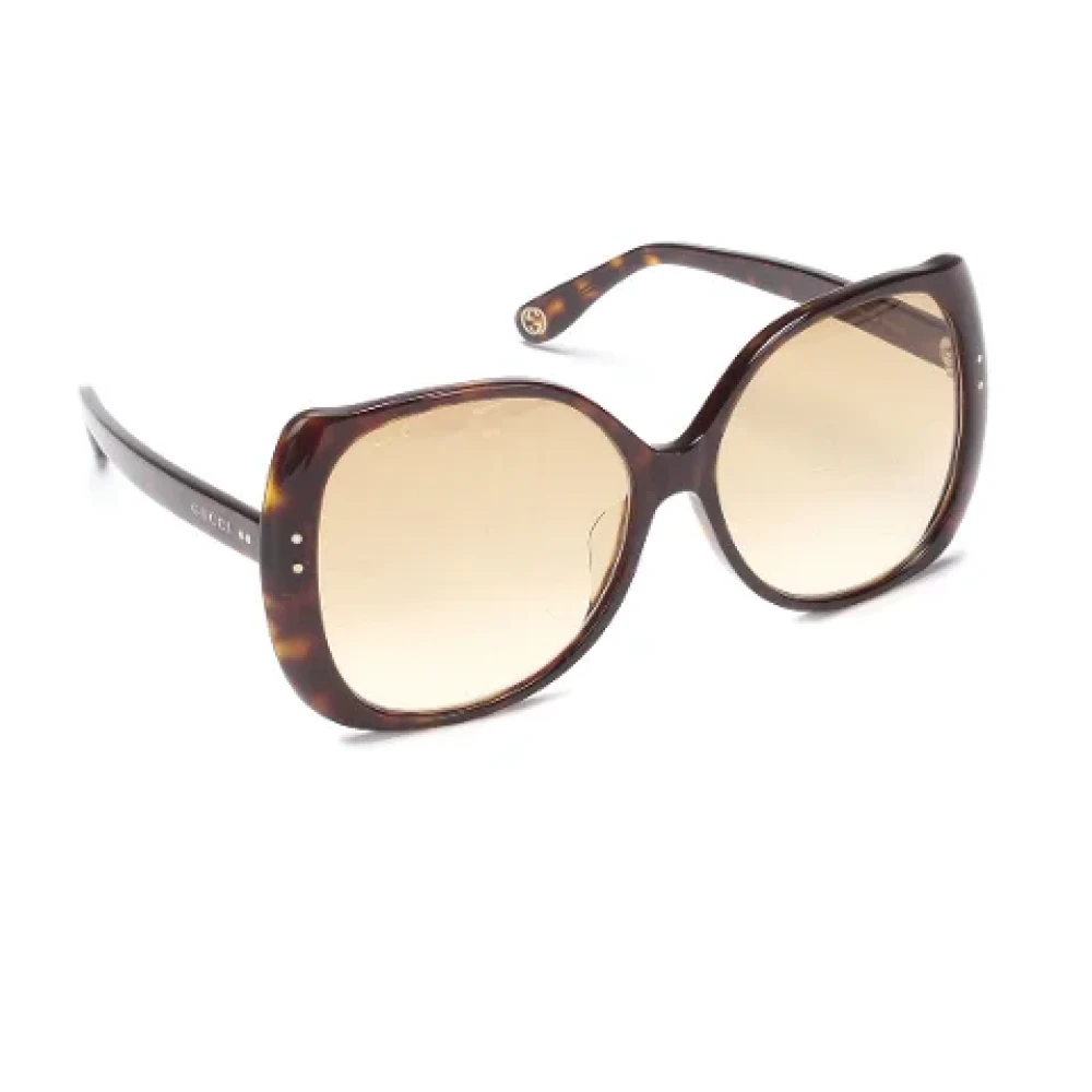 Gucci Vintage Pre-owned Plastic sunglasses Brown Dames