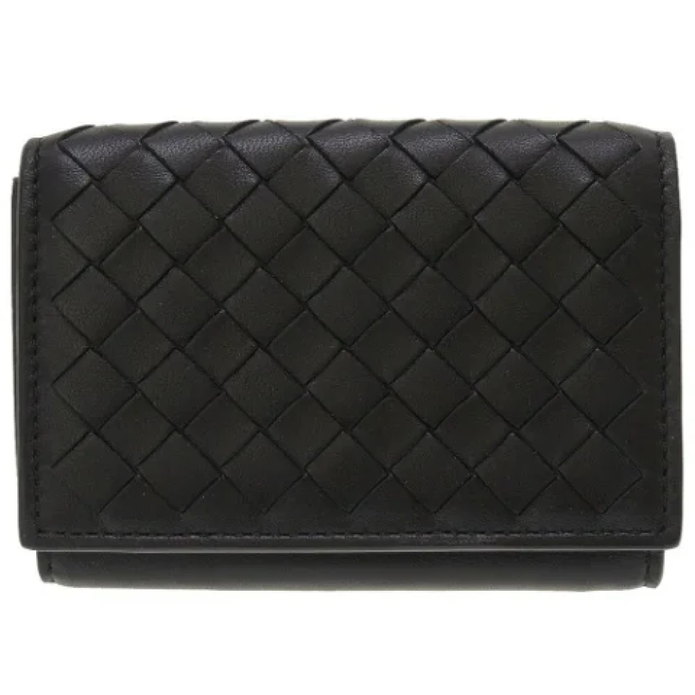 Bottega Veneta Vintage Pre-owned Leather wallets Black Dames