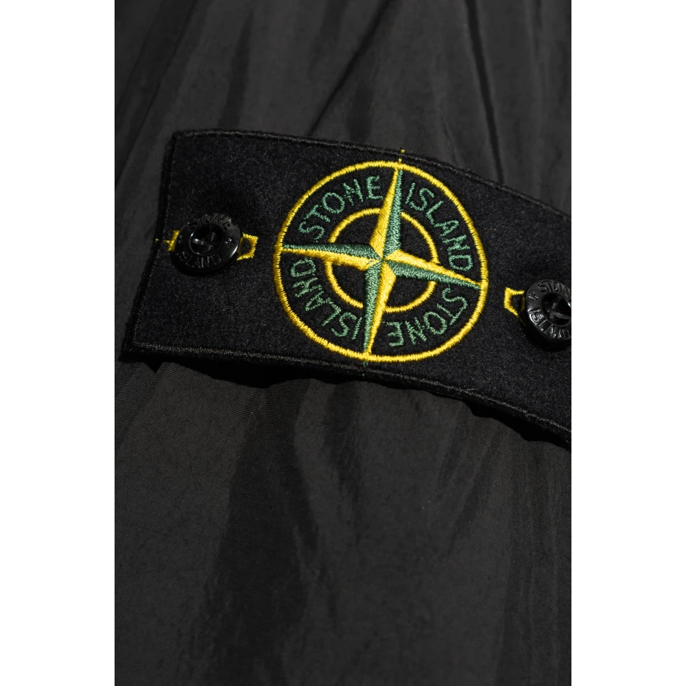 Stone Island Jas met logo Black Heren