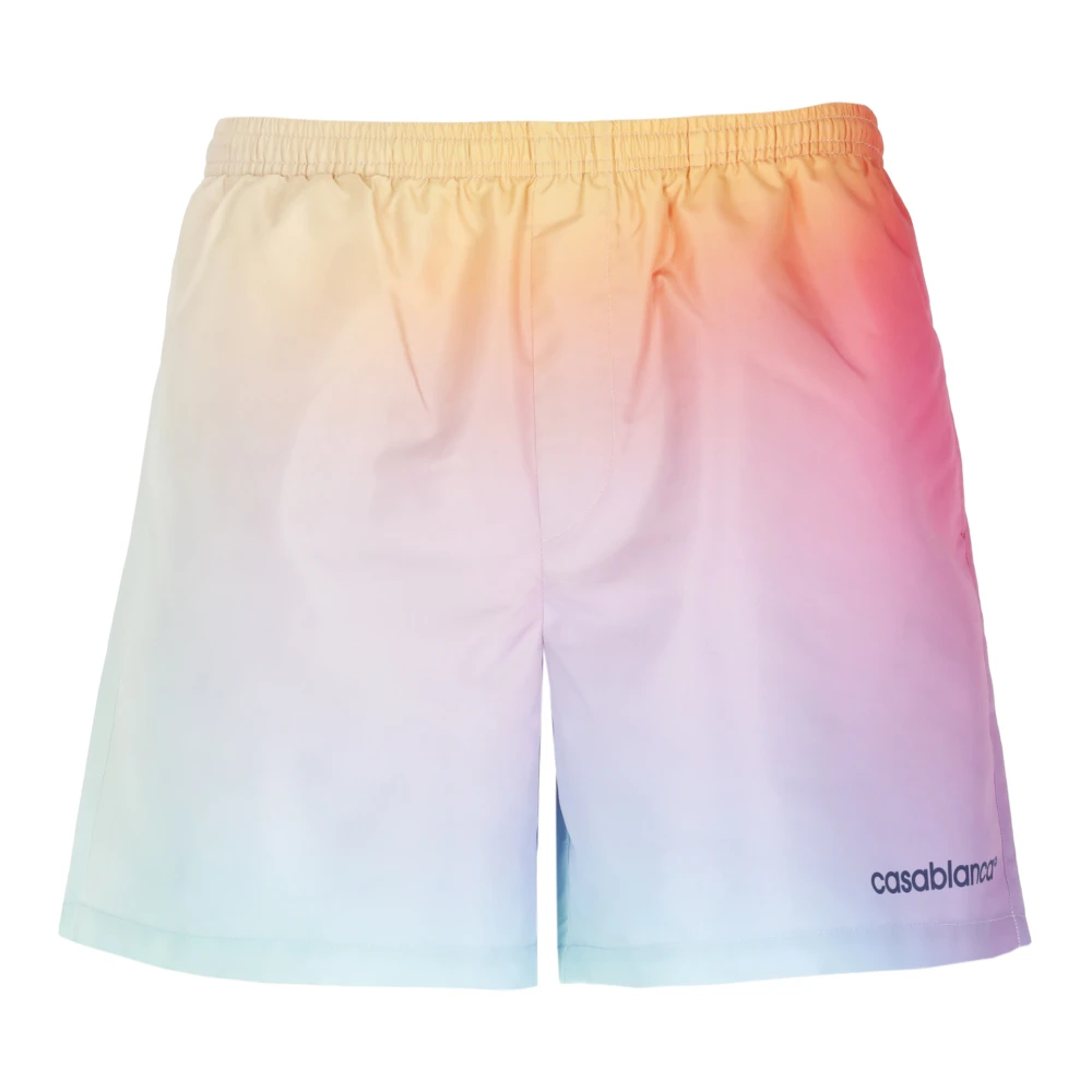 Casablanca Men's Multicolor Beachwear, M, Gradient Printed Swim Shorts