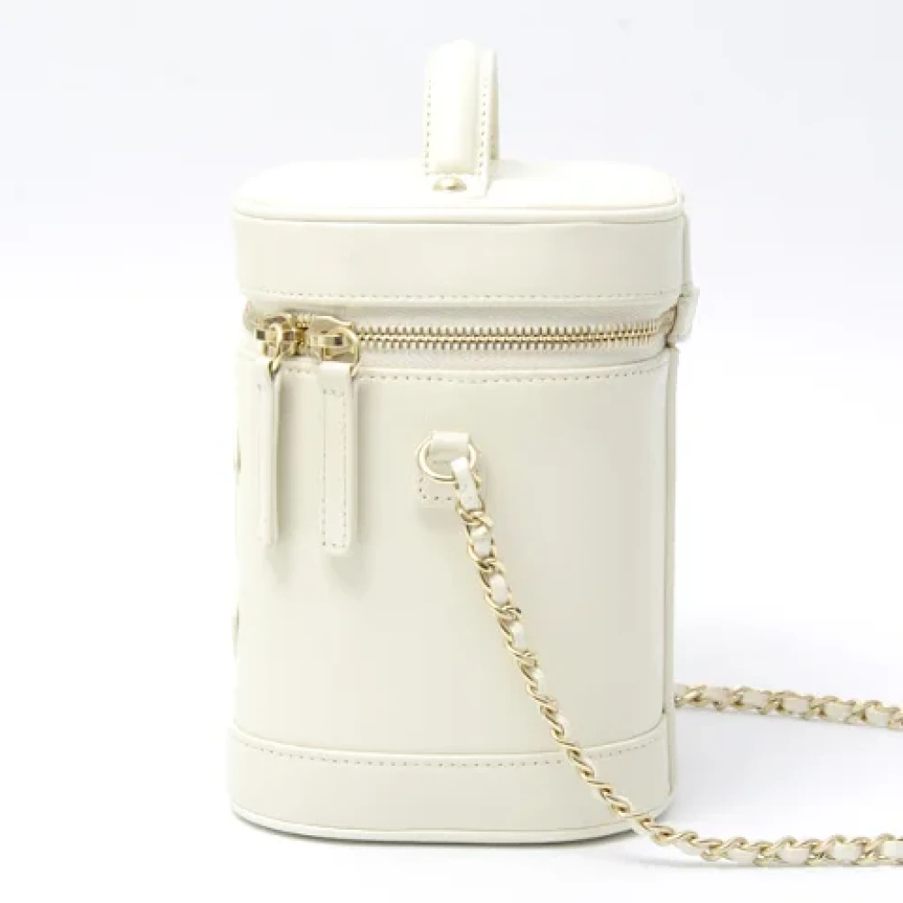 Chanel Vintage Pre-owned Leather handbags White Dames