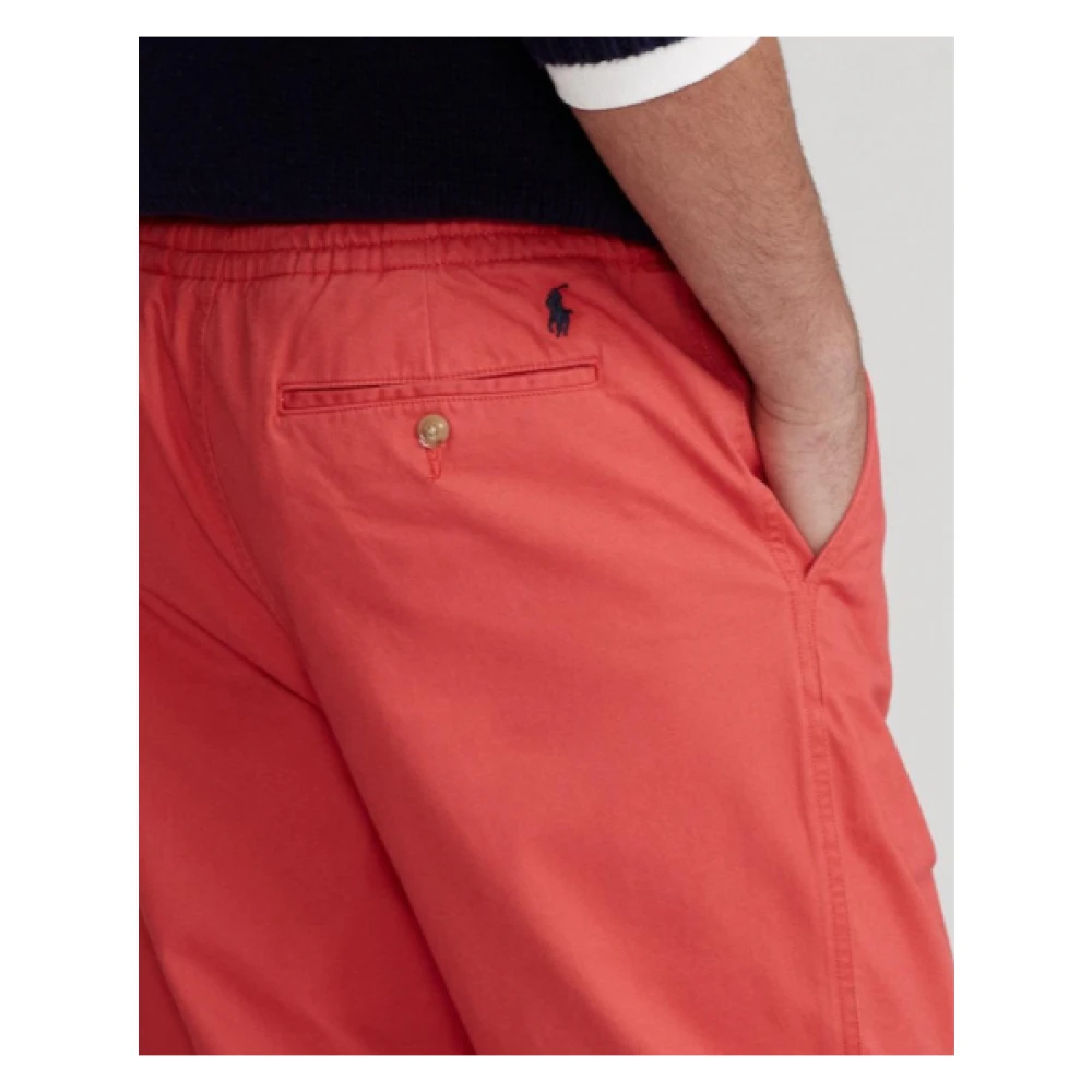 Polo Ralph Lauren Elastische Taille Prepster Broek Red Heren