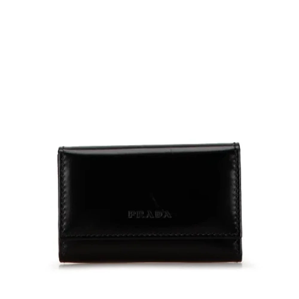 Prada Vintage Pre-owned Leather key-holders Black Dames