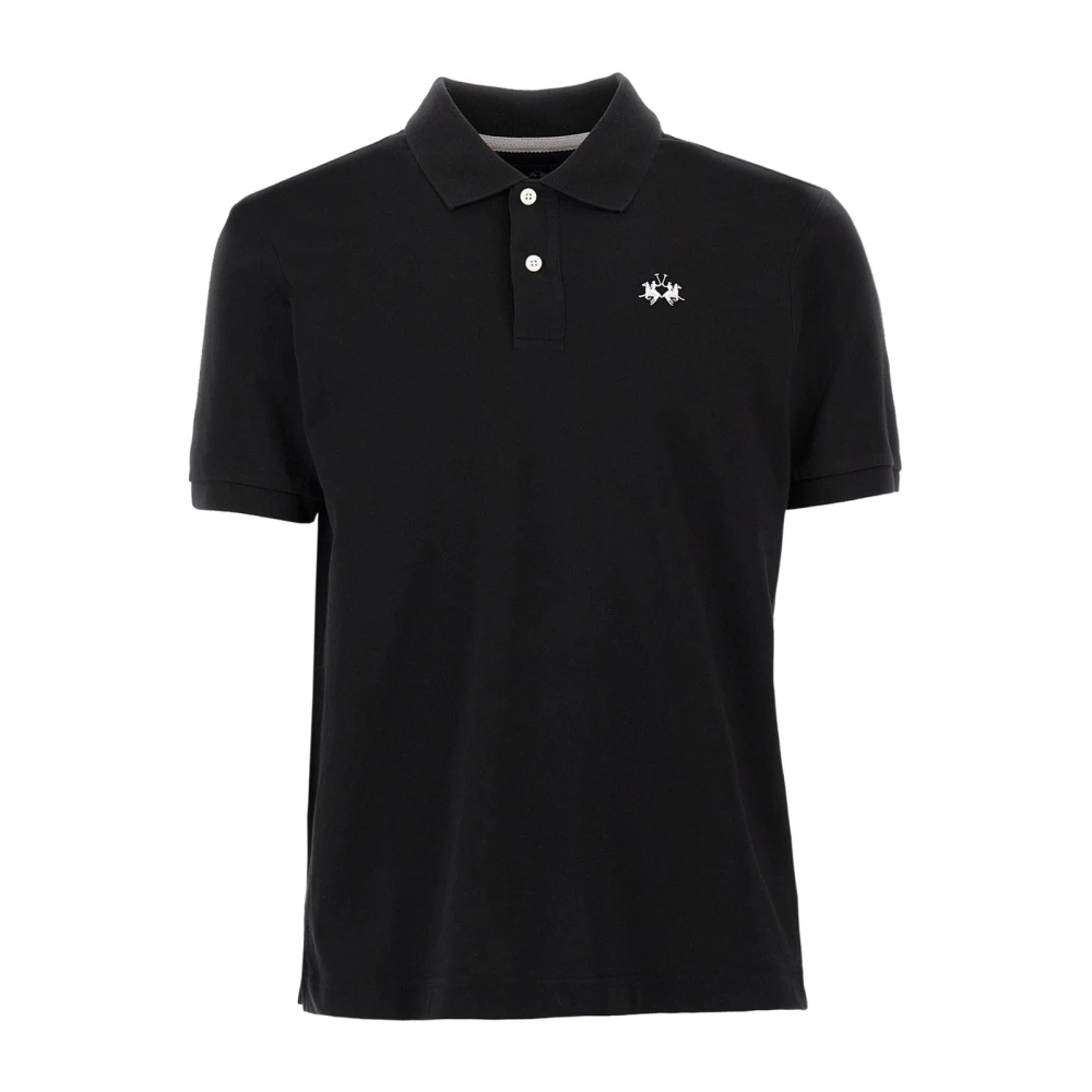 La Martina Men's Black Classic Polo Shirt - Polo Shirts - 4XL - Tops