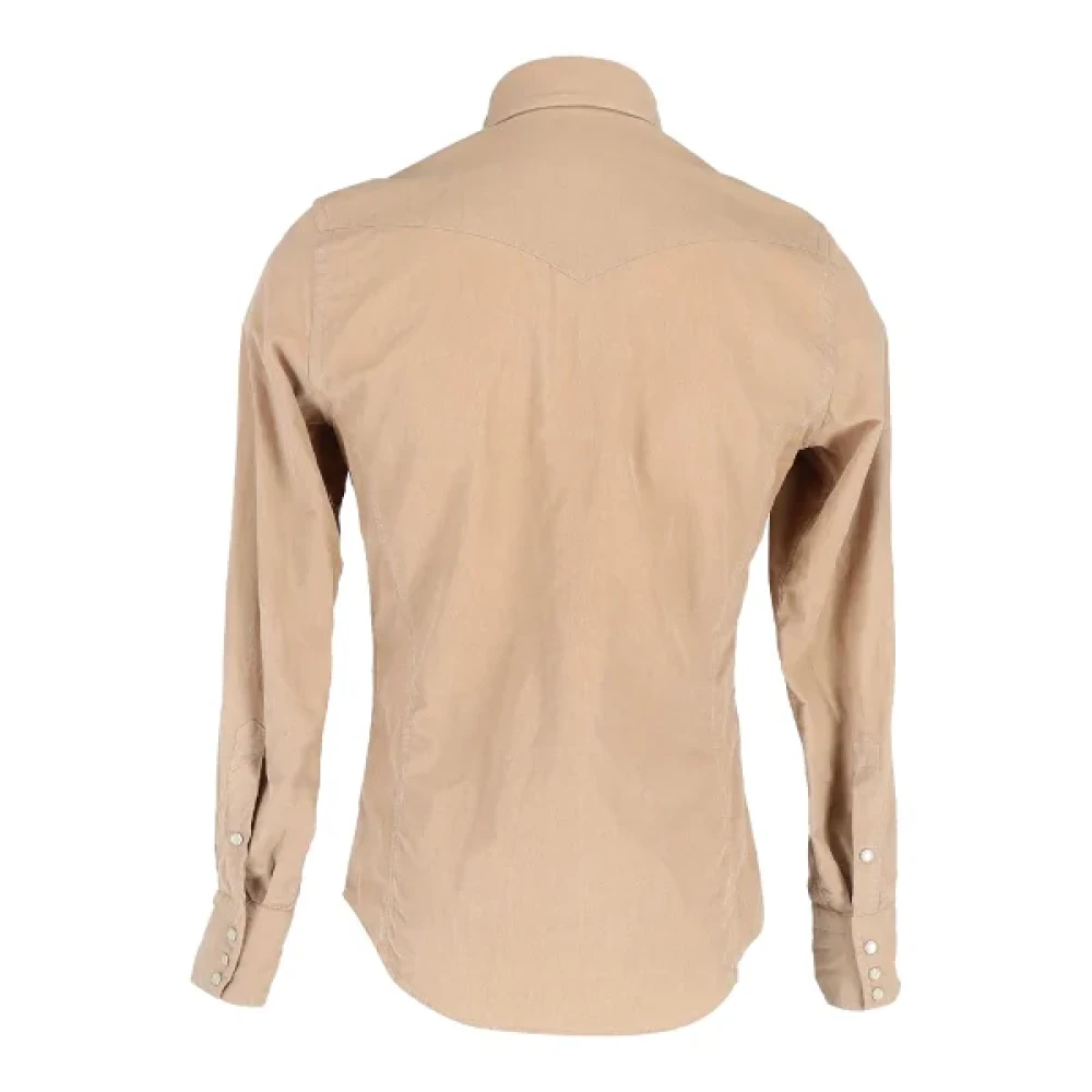 Tom Ford Pre-owned Cotton tops Beige Heren