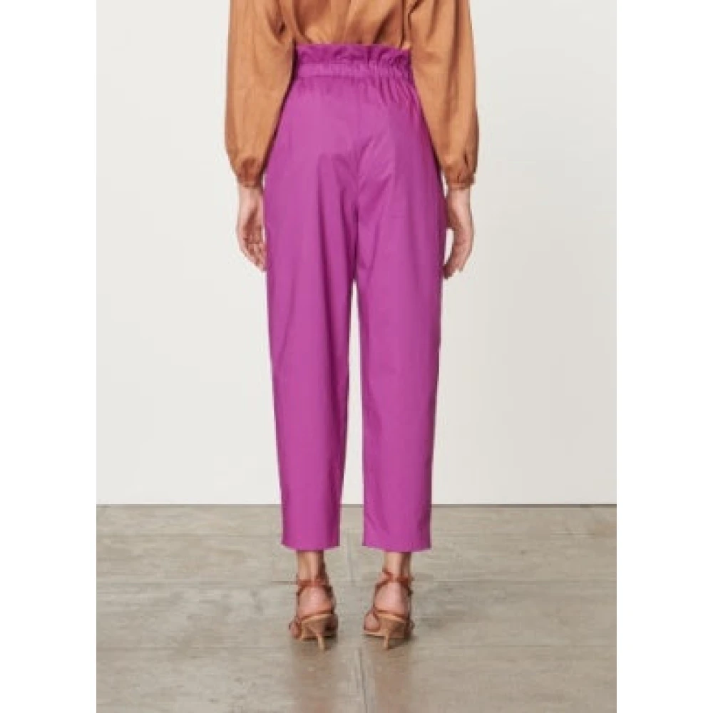 Vanessa Bruno Cropped Trousers Purple Dames
