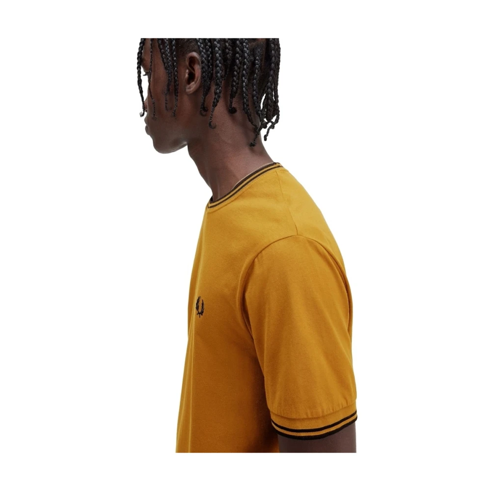 Fred Perry Twin Tipped Katoenen T-Shirt Brown Heren