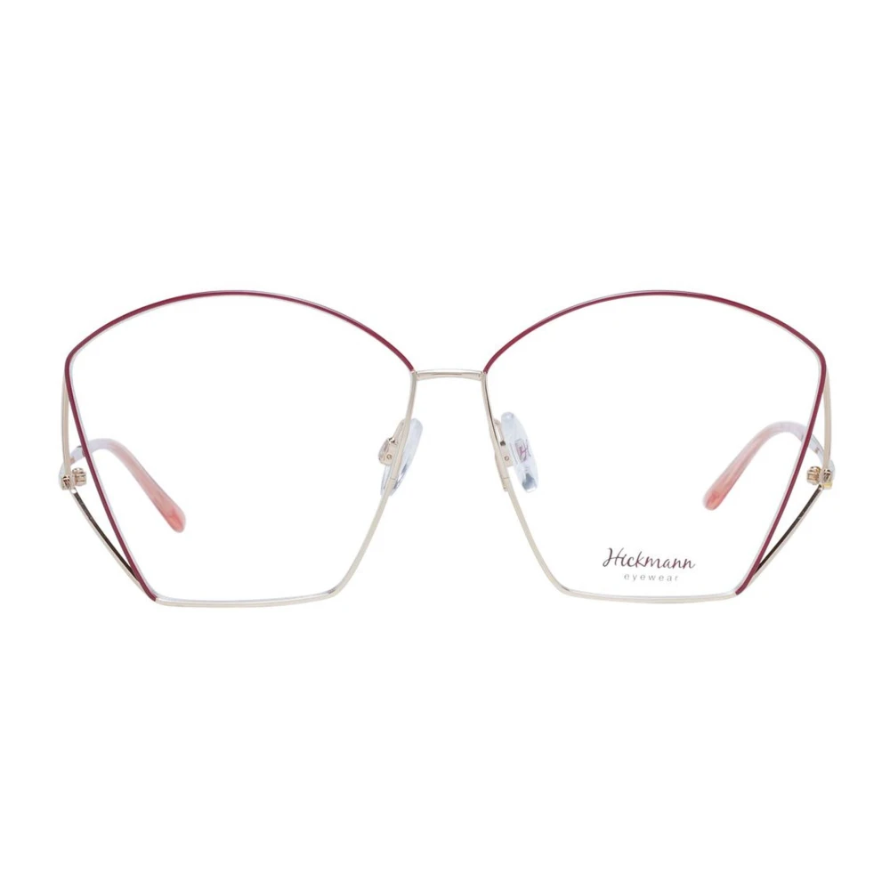 Ana Hickmann Gouden Vierkante Metalen Optische Frames Vrouwen Yellow Dames