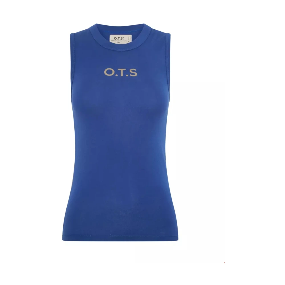 One Teaspoon Blauw Logo T-Shirt Ronde Hals Blue Dames