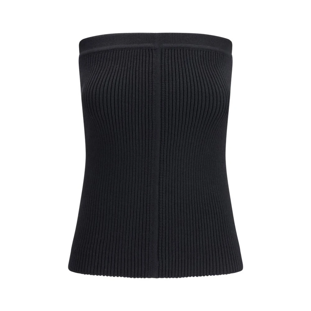Rick Owens Black Sleeveless Tops, Female, M, Bandeau Top