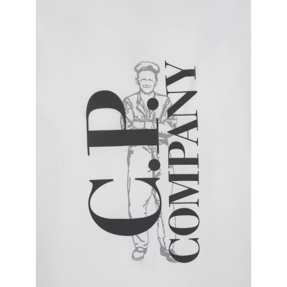 C.P. Company Korte Mouw Jersey T-shirts White Heren