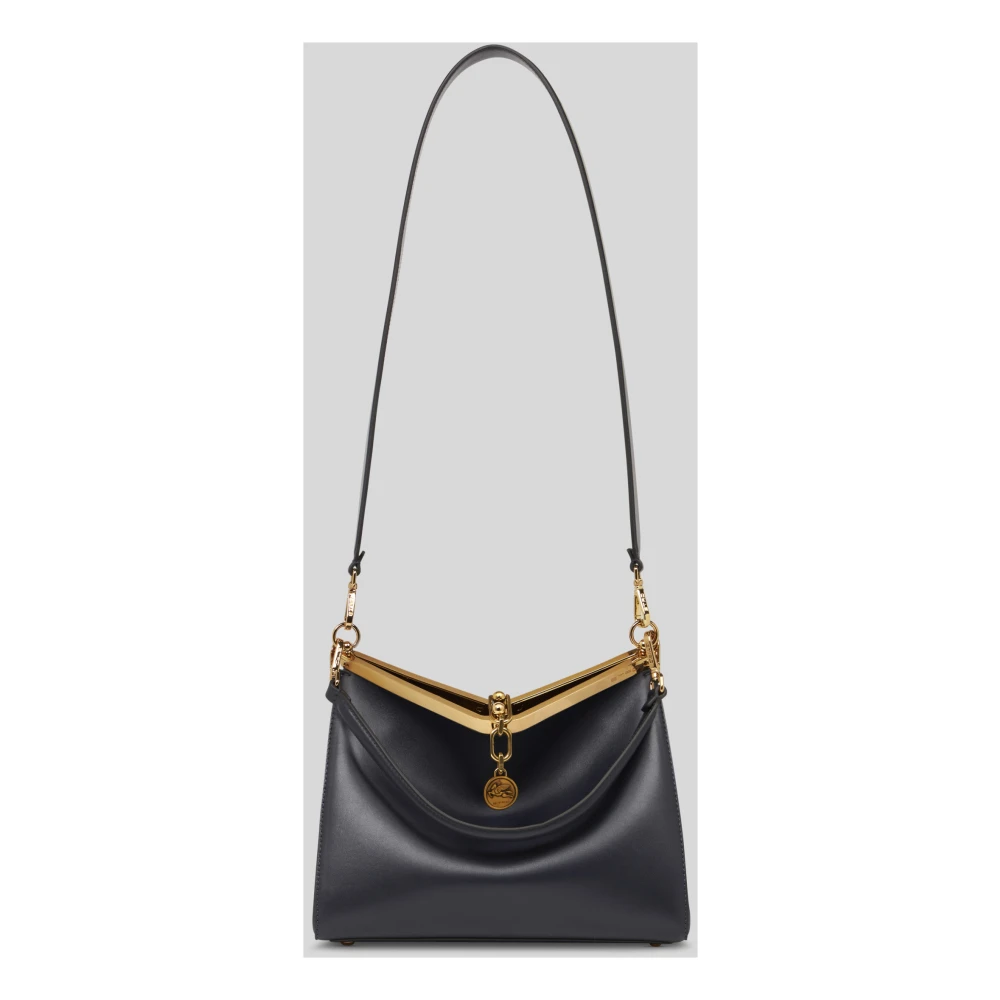 ETRO Blauwe Leren Schoudertas Blue Dames