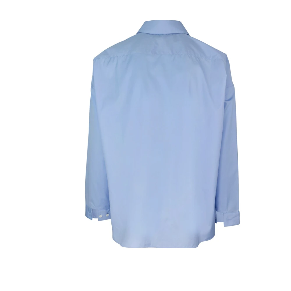Marni Blauw katoenen overhemd met lange mouwen Blue Heren