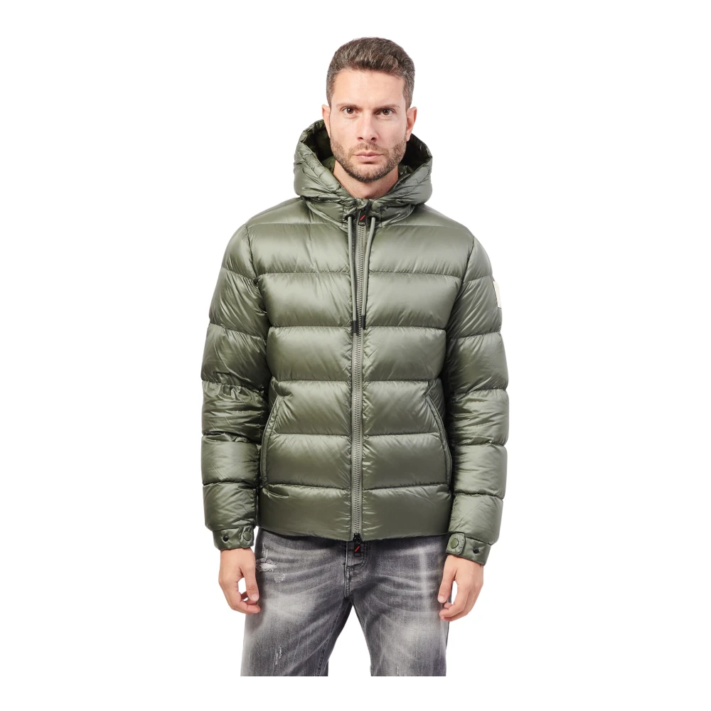 Afterlabel Korte Heren Pufferjas met Capuchon Green Heren
