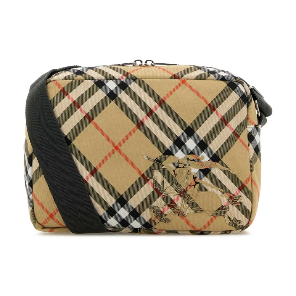 Burberry Men's Beige Check Crossbody Bag - Cross Body Bags - One Size - Bags