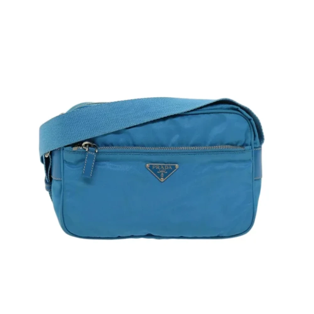 Prada Vintage Pre-owned Nylon prada-bags Blue Dames
