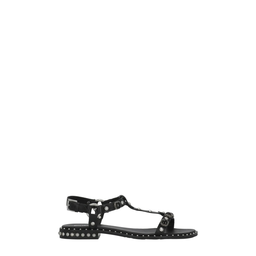Ash Black Flat Sandals, Female, 4 Uk, Podium Sandal