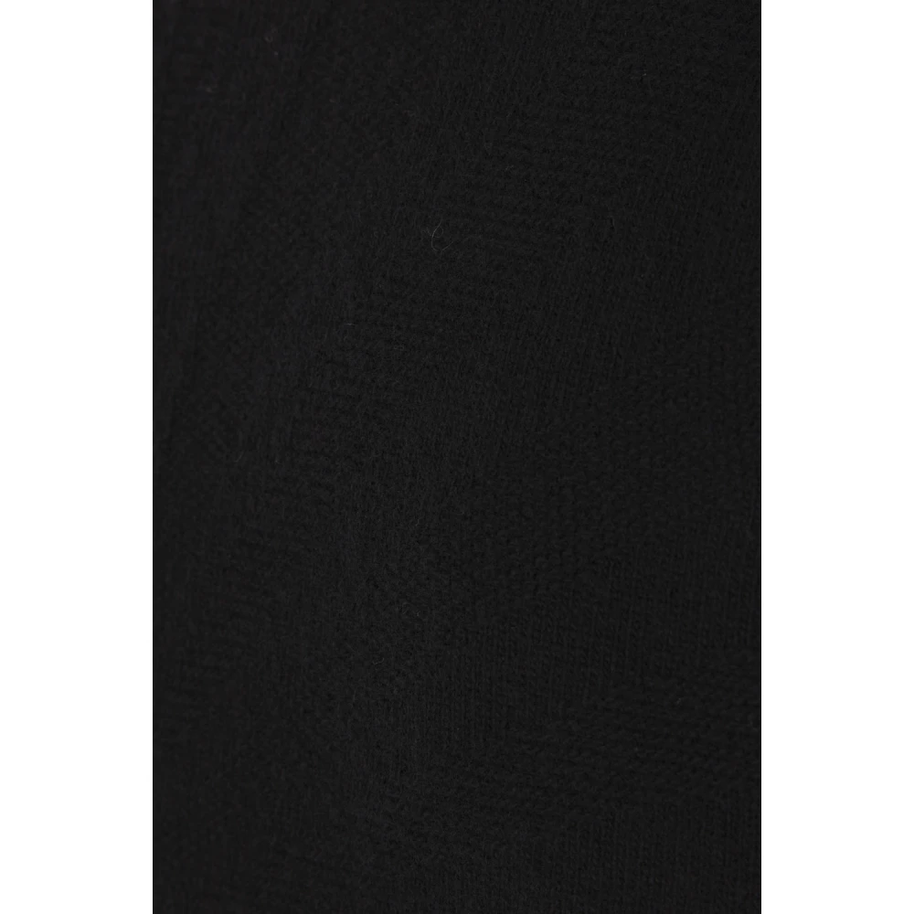 Moncler Grafische Wol Kasjmier Trui Zwart Black Dames