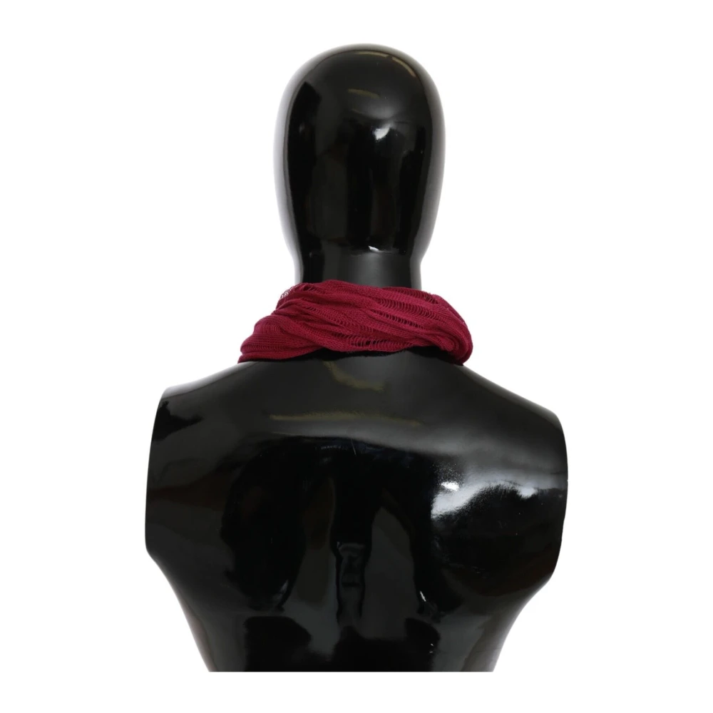 John Galliano Luxe Bordeaux Foulard Sjaal Red Dames