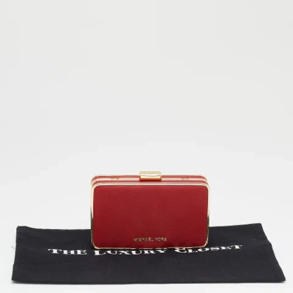 Michael Kors Pre-owned Leather clutches Red Dames