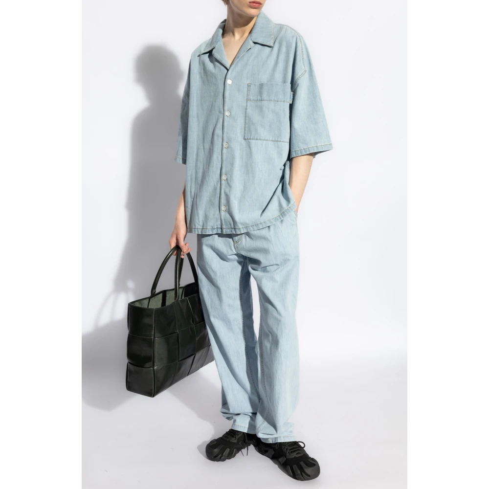 Bottega Veneta Loszittende denim broek Blue Heren