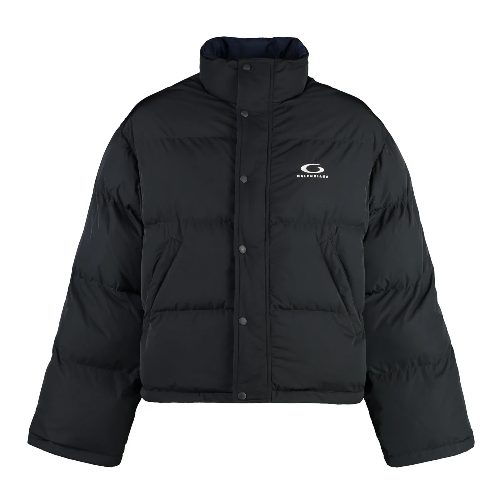 Balenciaga Omkeerbare Winterjas in Technische Stof Black Heren