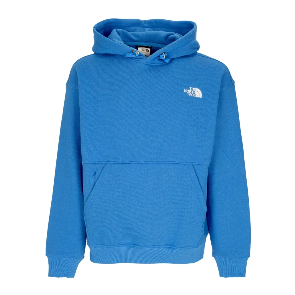 The North Face Iconische Blauwe Hoodie Stijlvol Comfort Blue Heren