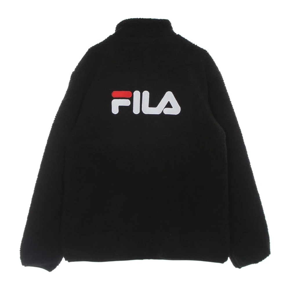 Fila Zwarte Sherpa Fleece Jas voor Mannen Black Heren